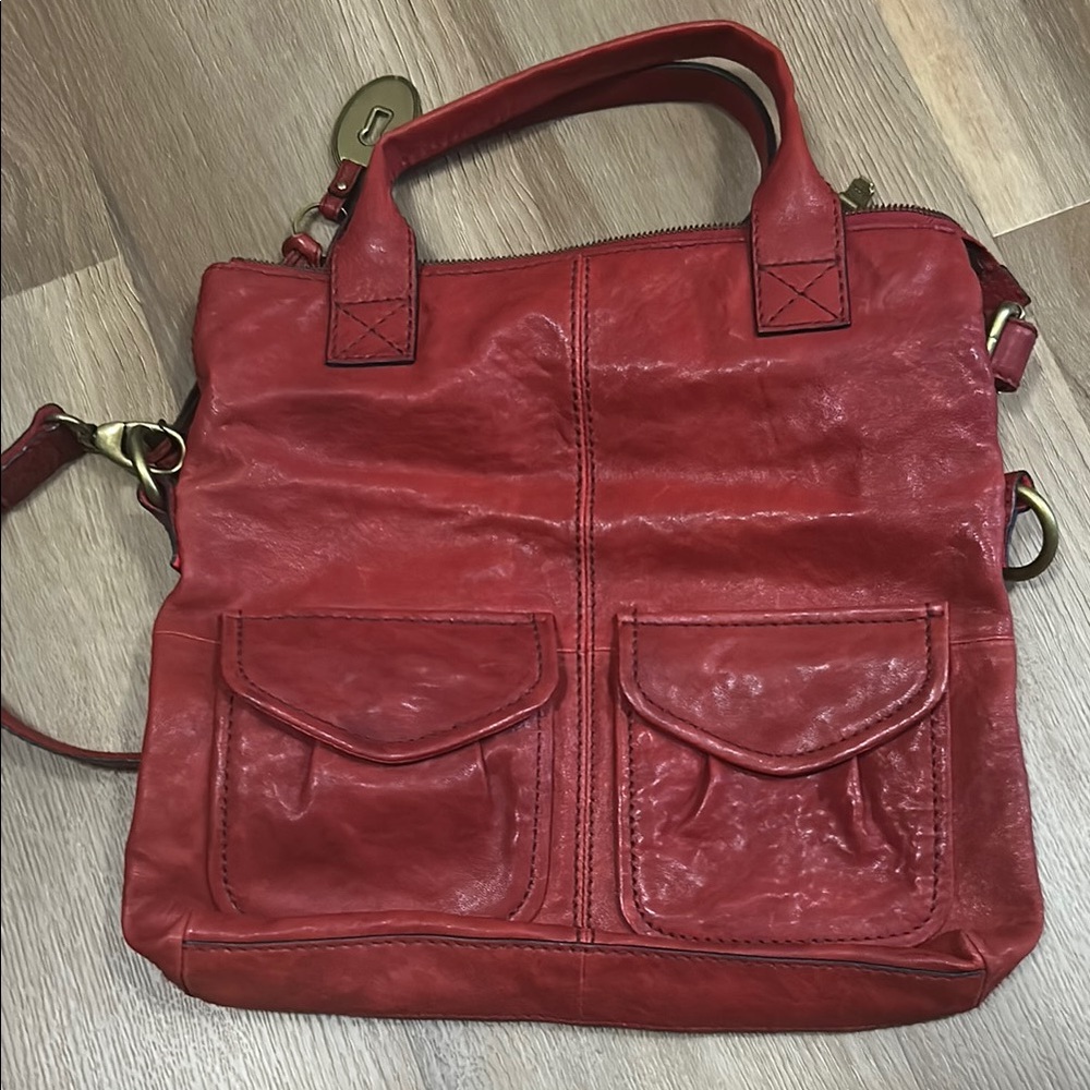 Red Leather Women's Bag